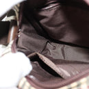 BURBERRY Nova Check Shoulder Bag Canvas Beige Silver Auth ep9111-18