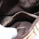 BURBERRY Nova Check Shoulder Bag Canvas Beige Silver Auth ep9111-19