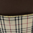 BURBERRY Nova Check Shoulder Bag Canvas Beige Silver Auth ep9111-3