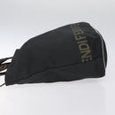 FENDI Hand Bag Nylon Black Gold Auth ep9113-5