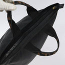 FENDI Hand Bag Nylon Black Gold Auth ep9113-6