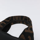 FENDI Hand Bag Nylon Black Gold Auth ep9113-8