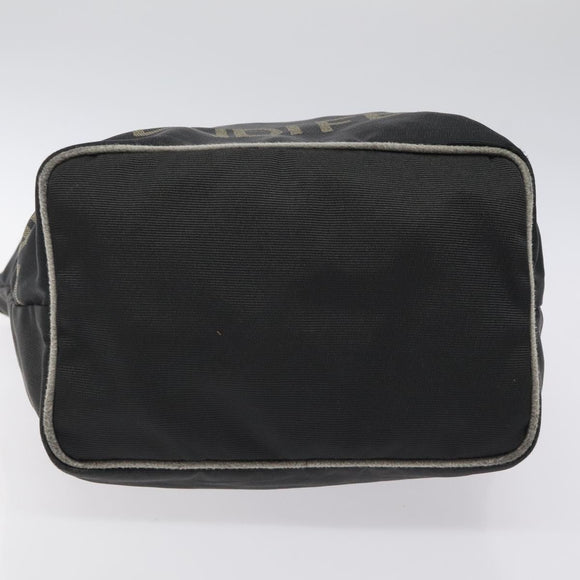 FENDI Hand Bag Nylon Black Gold Auth ep9113