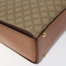 CELINE Macadam Canvas Shoulder Bag Beige Gold Auth ep9122-13