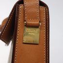 CELINE Macadam Canvas Shoulder Bag Beige Gold Auth ep9122-14