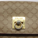 CELINE Macadam Canvas Shoulder Bag Beige Gold Auth ep9122-15