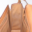 CELINE Macadam Canvas Shoulder Bag Beige Gold Auth ep9122-20