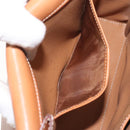 CELINE Macadam Canvas Shoulder Bag Beige Gold Auth ep9122-21