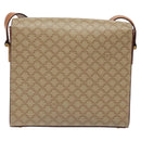 CELINE Macadam Canvas Shoulder Bag Beige Gold Auth ep9122-3