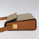 CELINE Macadam Canvas Shoulder Bag Beige Gold Auth ep9122-5