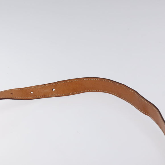 CELINE Macadam Canvas Shoulder Bag Beige Gold Auth ep9122