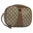 GUCCI GG Supreme Web Sherry Line Clutch Bag PVC Beige 89 01 034 Auth ep9131-1