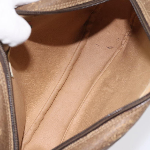 GUCCI GG Supreme Web Sherry Line Clutch Bag PVC Beige 89 01 034 Auth ep9131