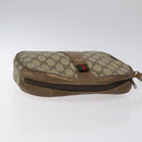 GUCCI GG Supreme Web Sherry Line Clutch Bag PVC Beige 89 01 034 Auth ep9131-5