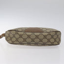 GUCCI GG Supreme Web Sherry Line Clutch Bag PVC Beige 89 01 034 Auth ep9131-6