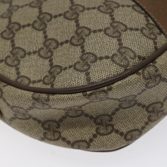 GUCCI GG Supreme Web Sherry Line Clutch Bag PVC Beige 89 01 034 Auth ep9131