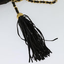 CHANEL COCO Mark Chain Shoulder Bag Leather Black Gold CC Auth ep9135-10