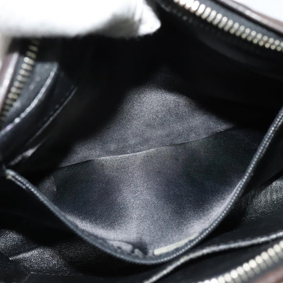 CHANEL COCO Mark Chain Shoulder Bag Leather Black Gold CC Auth ep9135