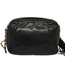 CHANEL COCO Mark Chain Shoulder Bag Leather Black Gold CC Auth ep9135-2