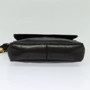 CHANEL COCO Mark Chain Shoulder Bag Leather Black Gold CC Auth ep9135-5