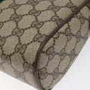 GUCCI GG Supreme Web Sherry Line Clutch Bag PVC Beige 75 01 012 Auth ep9136-15