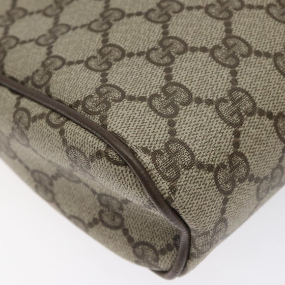 GUCCI GG Supreme Web Sherry Line Clutch Bag PVC Beige 75 01 012 Auth ep9136