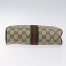 GUCCI GG Supreme Web Sherry Line Clutch Bag PVC Beige 75 01 012 Auth ep9136-7