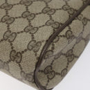 GUCCI GG Supreme Web Sherry Line Clutch Bag PVC Beige 75 01 012 Auth ep9136-7