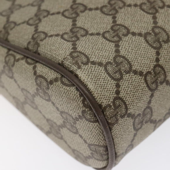 GUCCI GG Supreme Web Sherry Line Clutch Bag PVC Beige 75 01 012 Auth ep9136