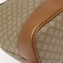 CELINE Macadam Canvas Shoulder Bag Beige Gold Auth ep9137-8