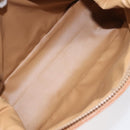 CELINE Macadam Canvas Shoulder Bag Beige Gold Auth ep9137-10