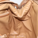 CELINE Macadam Canvas Shoulder Bag Beige Gold Auth ep9137-20