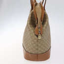CELINE Macadam Canvas Shoulder Bag Beige Gold Auth ep9137-3