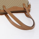 CELINE Macadam Canvas Shoulder Bag Beige Gold Auth ep9137-7