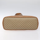 CELINE Macadam Canvas Shoulder Bag Beige Gold Auth ep9137-5