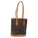 LOUIS VUITTON Monogram Bucket PM Shoulder Bag M42238 LV Auth ep9139-1