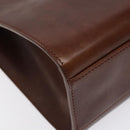 CARTIER PANTHERE Tote Bag Patent leather Brown Silver Auth ep9144-14