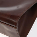 CARTIER PANTHERE Tote Bag Patent leather Brown Silver Auth ep9144-15