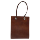 CARTIER PANTHERE Tote Bag Patent leather Brown Silver Auth ep9144-13