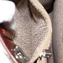 CARTIER PANTHERE Tote Bag Patent leather Brown Silver Auth ep9144-20