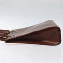 CARTIER PANTHERE Tote Bag Patent leather Brown Silver Auth ep9144-4