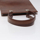 CARTIER PANTHERE Tote Bag Patent leather Brown Silver Auth ep9144-7