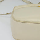 Salvatore Ferragamo Vala Shoulder Bag Leather White Gold Auth ep9145-9
