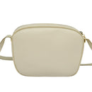 Salvatore Ferragamo Vala Shoulder Bag Leather White Gold Auth ep9145-2