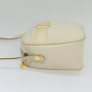 Salvatore Ferragamo Vala Shoulder Bag Leather White Gold Auth ep9145-3