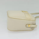 Salvatore Ferragamo Vala Shoulder Bag Leather White Gold Auth ep9145-4