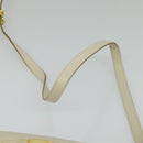 Salvatore Ferragamo Vala Shoulder Bag Leather White Gold Auth ep9145-8