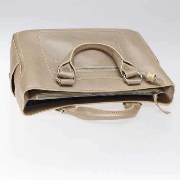 CELINE Boogie bag Hand Bag Leather Gold Auth ep9147