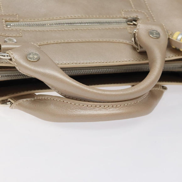 CELINE Boogie bag Hand Bag Leather Gold Auth ep9147