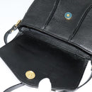 Burberrys Shoulder Bag Leather Black Gold Auth ep9157-15